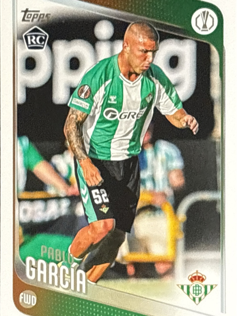 Topps Rookie Soccer Trading Card - P. García